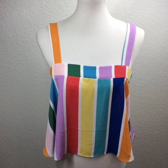 buddy love color-block, striped top NWT